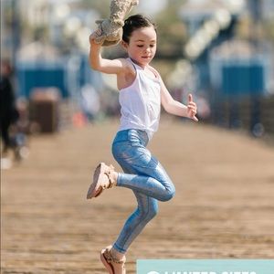 Zyia Girl's Blue Mermaid Pocket Light n Tight Legging